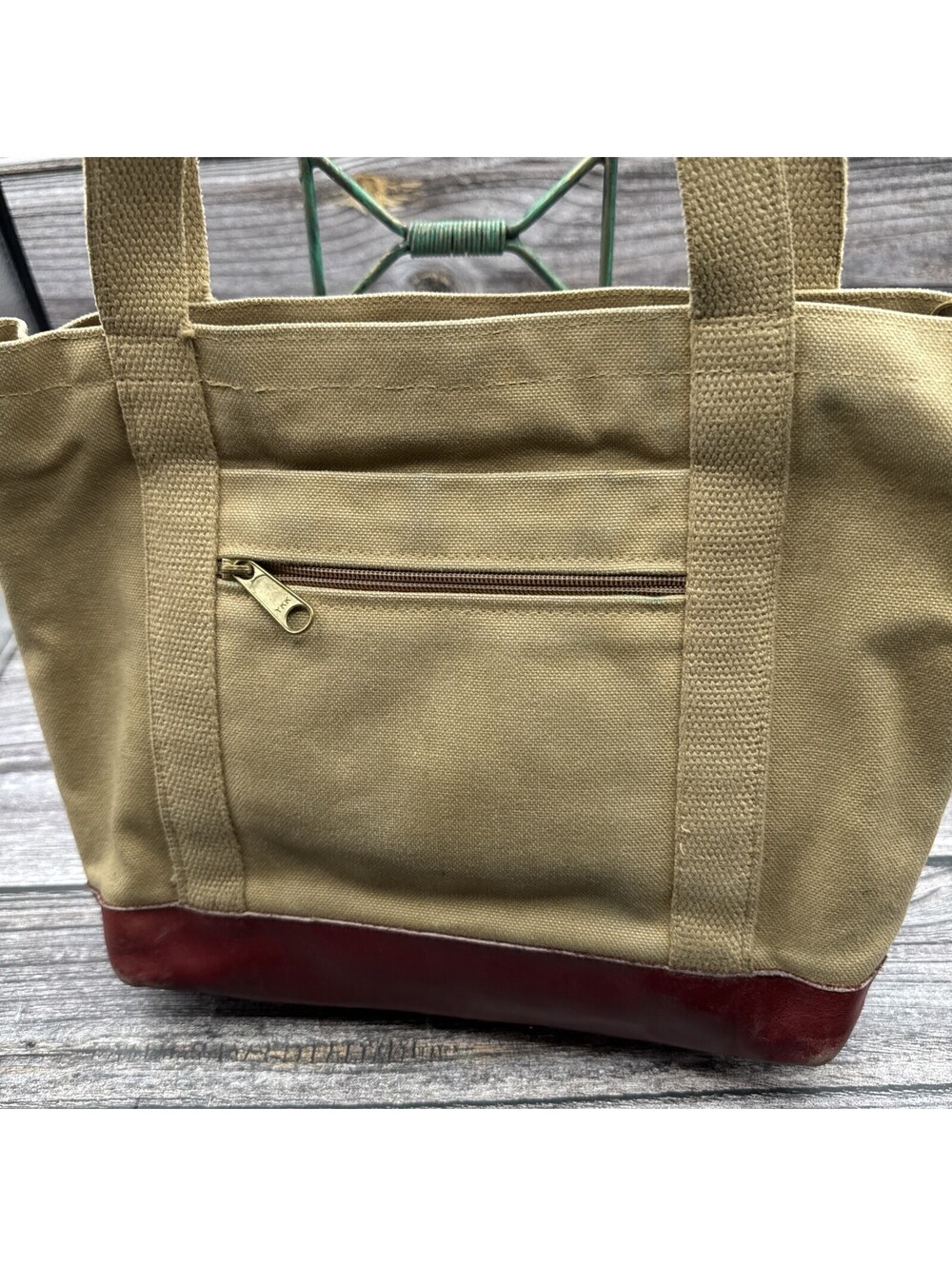 VTG 90’s My Maine Bag Leather FabricFloral Tapestry Tote Bag Boho Grannycore - Picture 2 of 8